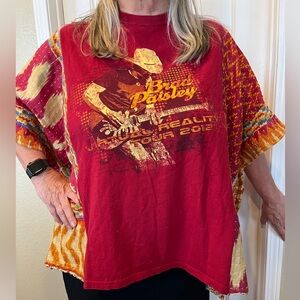 Brad Paisley Upcycled Kantha Tunic Top Shirt OS Handcrafted Bohemian